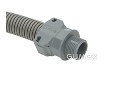 NORDUC A 183 P, für Rohrschützer 17mm, Außengewinde PG16, IP65, PA6, grau, 